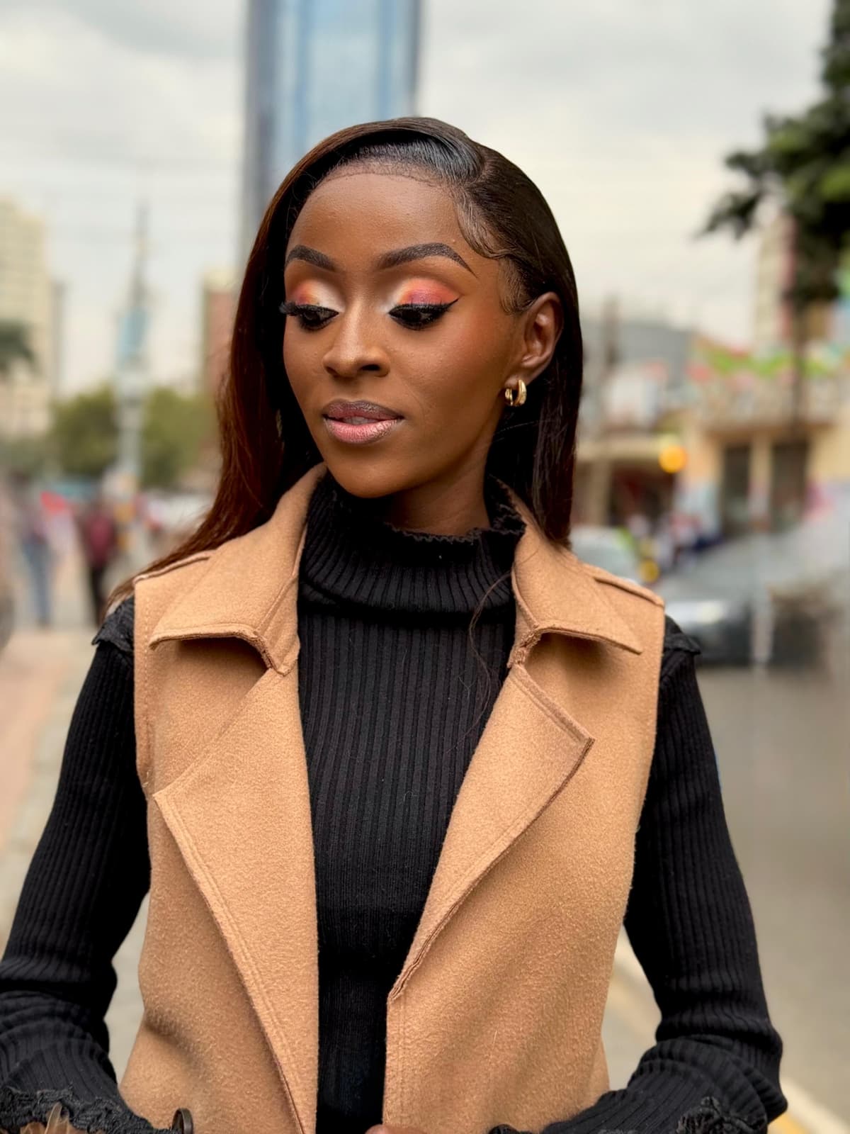 Evening glam look